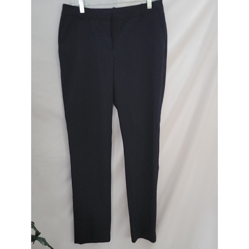 H&M Womens Navy Blue Slim Fit Tailored Dress Pants Trousers Size 6
